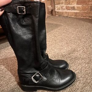 Frye Girls’ Black Moto Boot